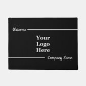 Business Sjabloon Black en White Uw Logo hier Deurmat (Voorkant)