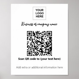 Business sjabloon logo qr code poster