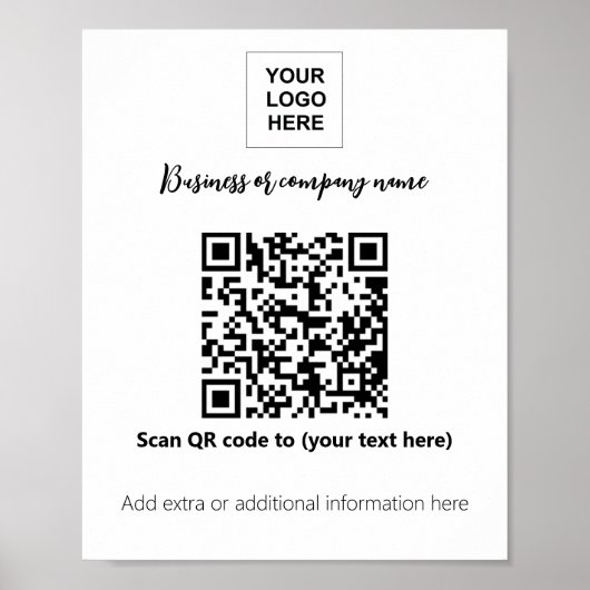 Business sjabloon logo qr code poster (Voorkant)