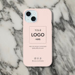 Business Social Media Blush Pink<br><div class="desc">Transformez votre iPhone en un puissant outil marketing avec notre coque personnalisé ! Idéal pour les petites entreprises, ce coque présente votre logo et votre slogan, en faisant une déclaration audacieuse sur votre marque. Vous trouverez ci-dessous les coordonnées de votre interlocuteur. De plus, il y a de l'espace pour trois...</div>