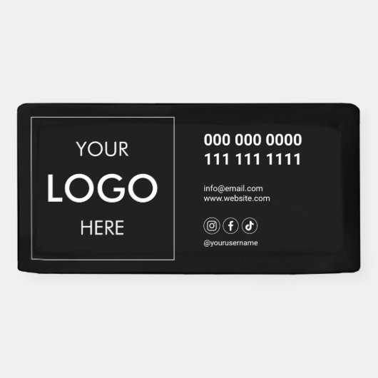 Business Social Media Logo Black Spandoek (Horizontaal)