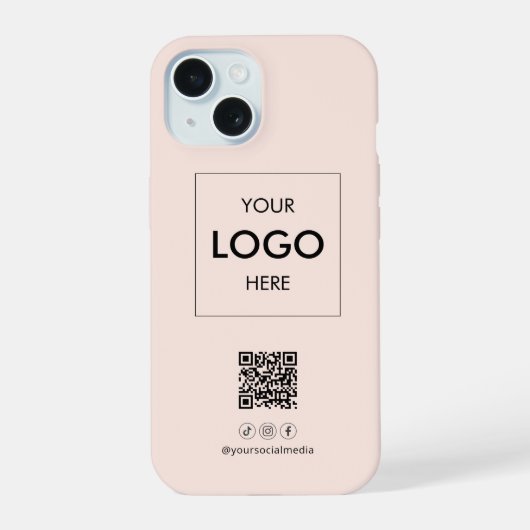 Business Social Media QR Code Blush (Verso)