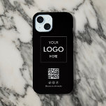 Business Social Media QR Code noir<br><div class="desc">Améliorez votre image de marque grâce à notre coque iphone personnalisé ! Conçu pour faire ressortir votre marque, ce coque présente votre logo en évidence. Sous le logo, nous avons ajouté un code QR pratique pour un accès facile à votre site Web ou à vos promotions. De plus, il y...</div>
