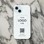 Business Social Media QR Code noir<br><div class="desc">Améliorez votre image de marque grâce à notre coque iphone personnalisé ! Conçu pour faire ressortir votre marque, ce coque présente votre logo en évidence. Sous le logo, nous avons ajouté un code QR pratique pour un accès facile à votre site Web ou à vos promotions. De plus, il y...</div>