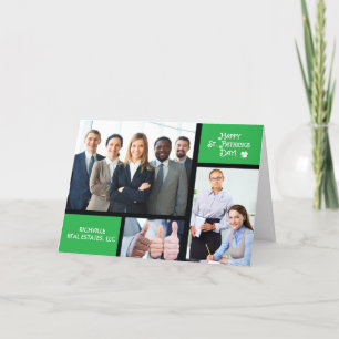 Business St. Patrick's Day foto, aangepaste naam Kaart