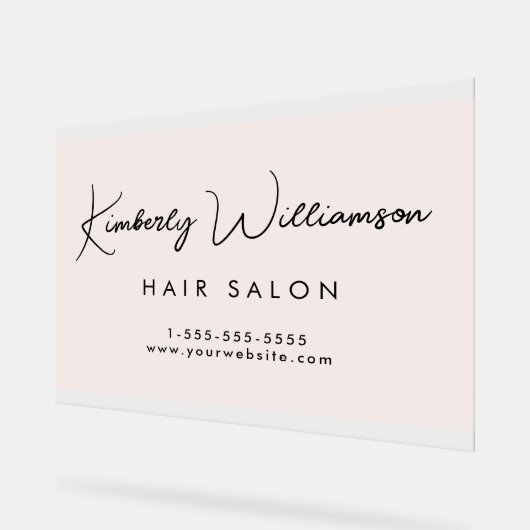 Business Stylish Signature Script Pink Frosted (Angle)