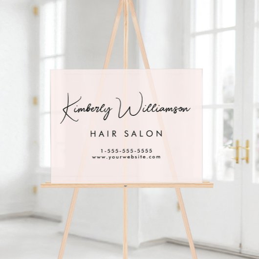 Business Stylish Signature Script Pink Frosted