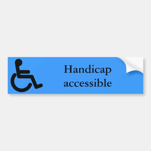 Business Supplies Handicap-sticker Bumpersticker (Voorkant)