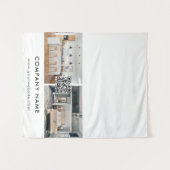 Business Table Runner Banner Real Estate QR Code Wandkleed (Voorkant (horizontaal))