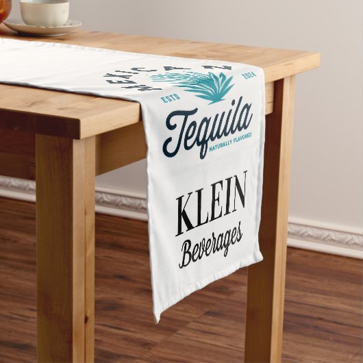Business Table Runner met uw Logo en tekst Korte Tafelloper (Voorbeeld)