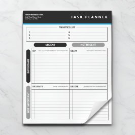 Business Task Planner Priority Matrix Notepad Notitieblok