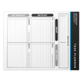 Business Task Planner Priority Matrix Notepad Notitieblok (Voorkant)