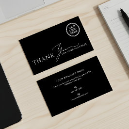 Business Thank You Modern Packaging Insert Visitekaartje