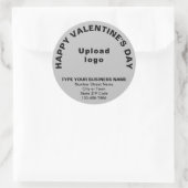 Business Valentijn Greeting on Grey Round Sticker (Tas)