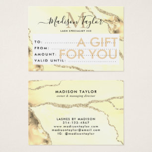 Business Venin Certificate Gold Glitter Agate