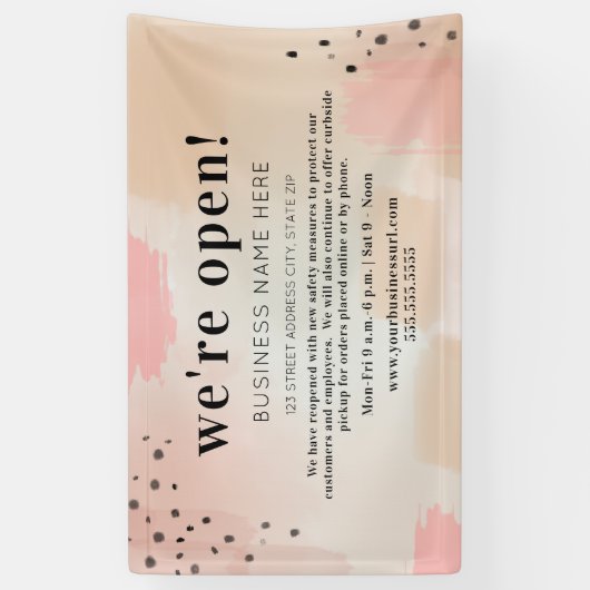 Business We zijn Abstract open Spandoek (Verticaal)