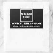 Business Website op Black Rectangle Sticker (Tas)