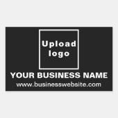 Business Website op Black Rectangle Sticker (Voorkant)