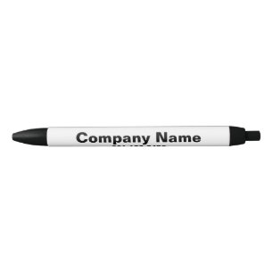 Business White en Black Company Name Sjabloon Zwarte Inkt Pen