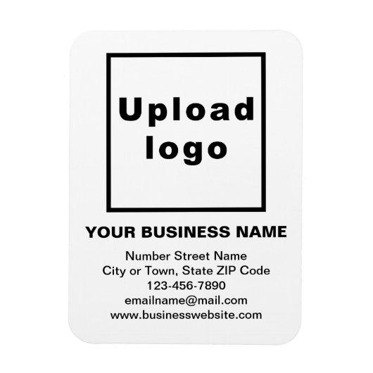 Business White Flexible Photo Magnet Magneet (Verticaal)