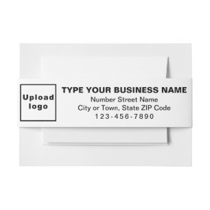 Business White Landscape Format Uitnodigingen Wikkel