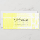 Business Yellow Artistic Gift Certificate (Voorkant)
