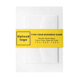 Business Yellow Portrait Format Uitnodigingen Wikkel