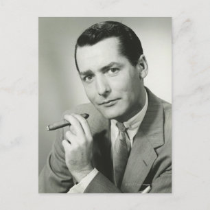 Businessman Smoking Cigar Briefkaart