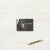 Businessman touchscreen anthracite concept post-it® notes (Op bureau)