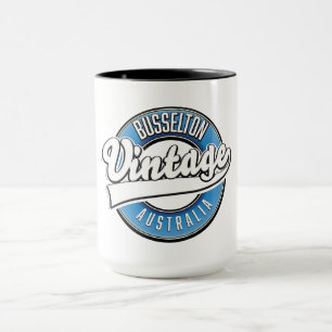 Busselton Australië vintage stijl logo Mok