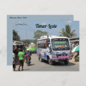 Bussen naar Baucau Timor Leste Briefkaart (Voorkant / Achterkant)
