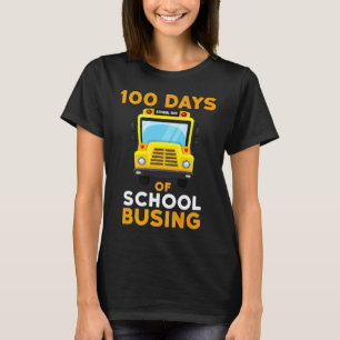 Bussing School Bus Driver 100 dagen schooljongens T-shirt