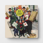 Busstop voor Kerstmis Fotoplaat (Voorkant)