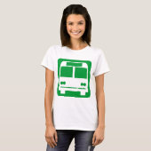Bussymbool - Groen gras T-shirt (Voorkant volledig)