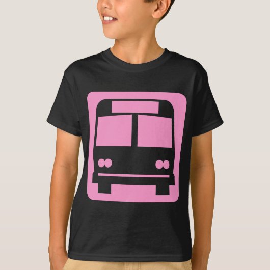 Bussymbool - Roze T-shirt (Voorkant)