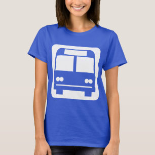 Bussymbool - Wit op Donker T-shirt