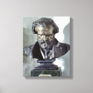 Bust of Giuseppe Verdi Canvas Afdruk