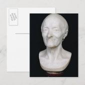 Bust of Voltaire zonder zijn pruik, 1778 Briefkaart (Voorkant / Achterkant)