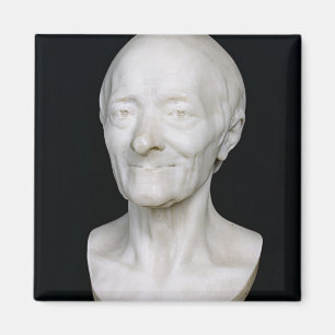 Bust of Voltaire zonder zijn pruik, 1778 Magneet