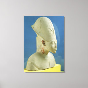 Bust van Amenophis IV van Tell el-Amarna Canvas Afdruk