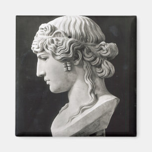 Bust van Antinous genaamd 'Antinous Mondragone' Magneet