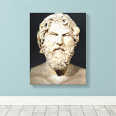 Bust van Antisthenes Canvas Afdruk (Insitu (Houten vloer))