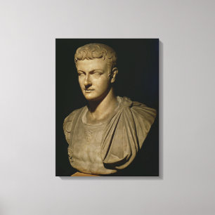 Bust van Caligula Canvas Afdruk