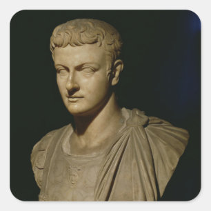 Bust van Caligula Vierkante Sticker