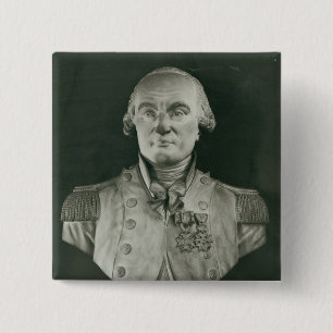 Bust van Charles de Coulomb Vierkante Button 5,1 Cm