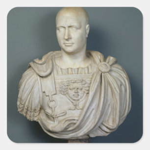 Bust van de Publius Cornelius Scipio "Afrianus" Vierkante Sticker