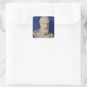 Bust van Epicurus Vierkante Sticker (Tas)