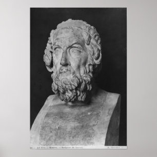 Bust van Homer, Hellenistische periode Poster