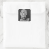 Bust van Homer, Hellenistische periode Vierkante Sticker (Tas)