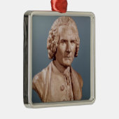 Bust van Jean-Jacques Rousseau Metalen Ornament (Rechts)